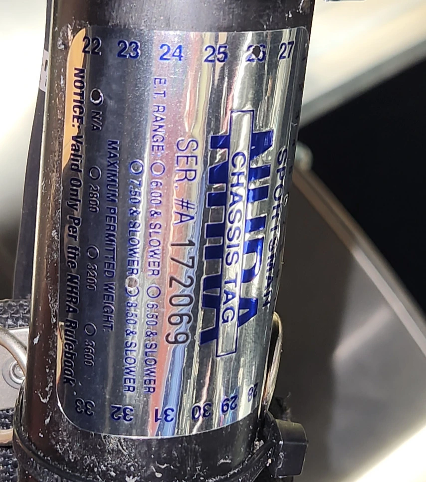 8.50 NHRA Chassis Cert